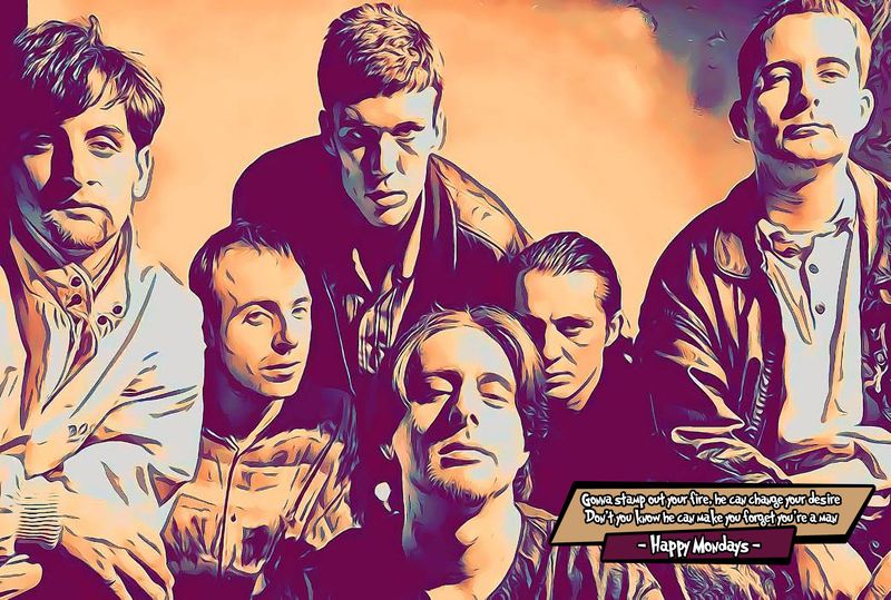 Happy Mondays — Comic Strip Canvas