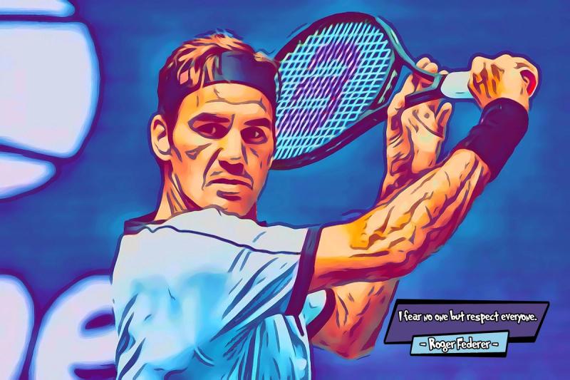 Roger Federer — Comic Strip Canvas