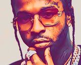 Pop Smoke — Comic Strip Canvas