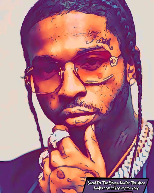 Pop Smoke — Comic Strip Canvas