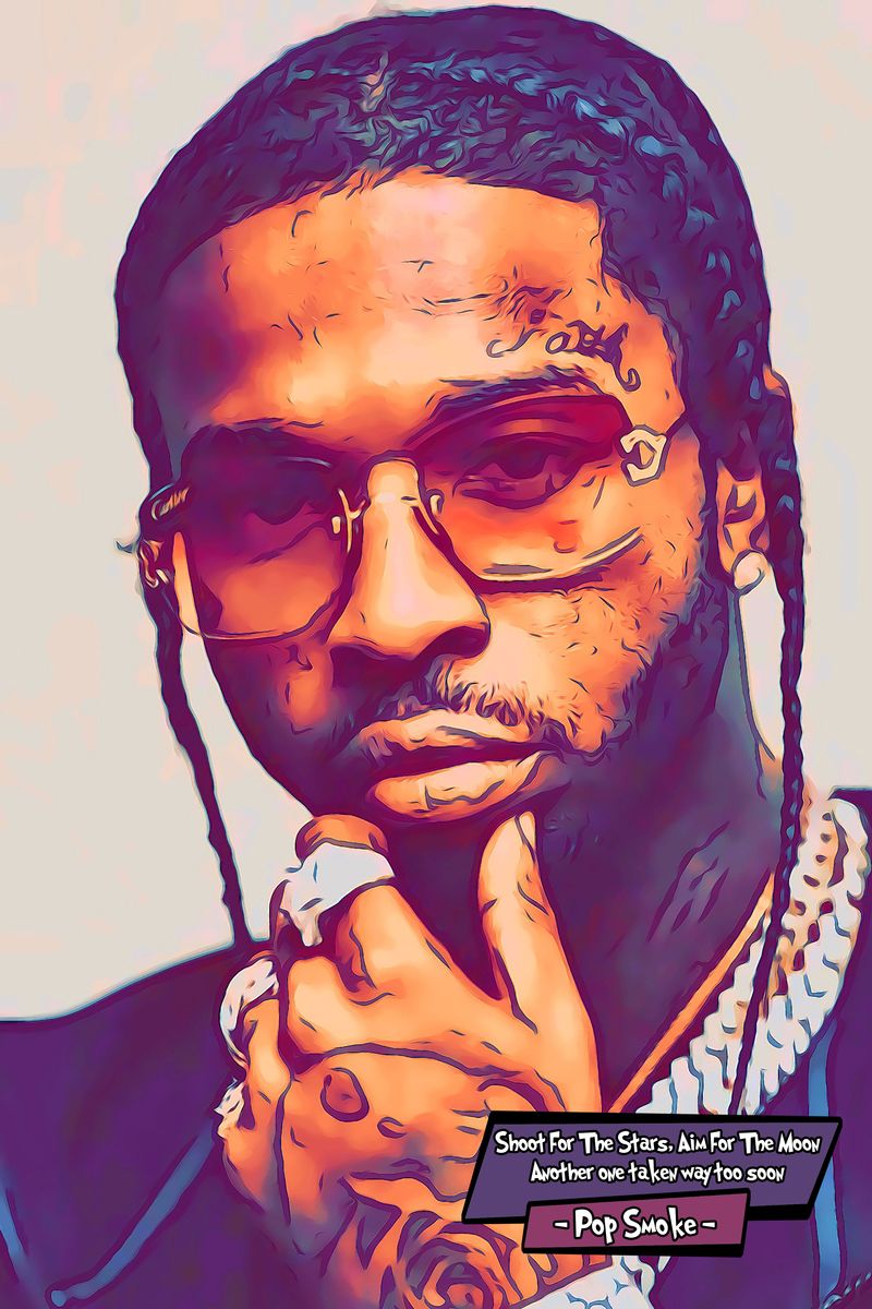 Pop Smoke — Comic Strip Canvas