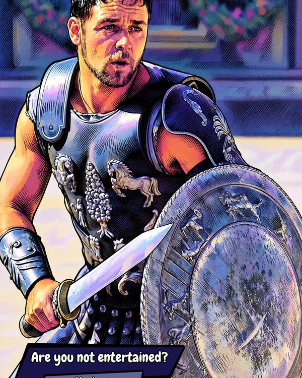 Gladiator — Comic Strip Canvas