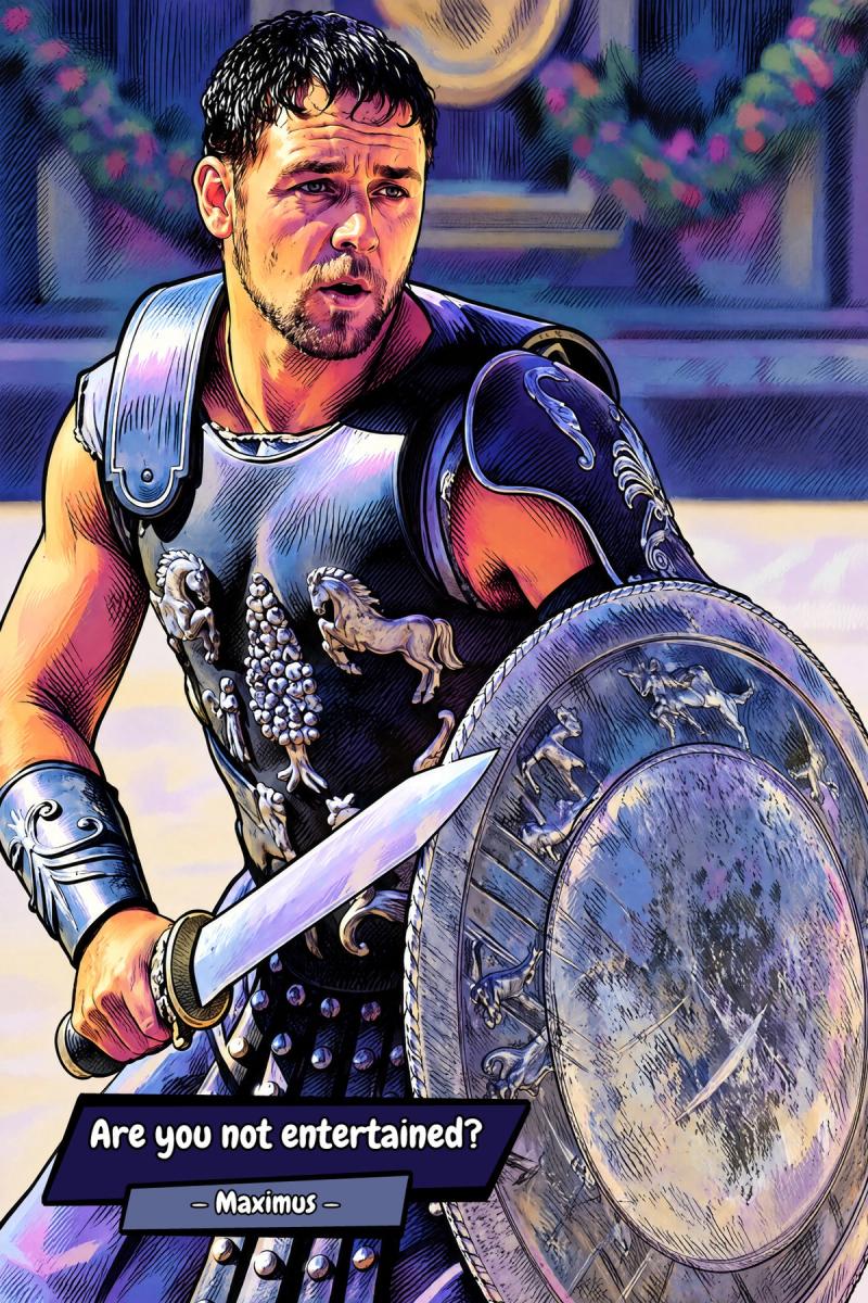 Gladiator — Comic Strip Canvas