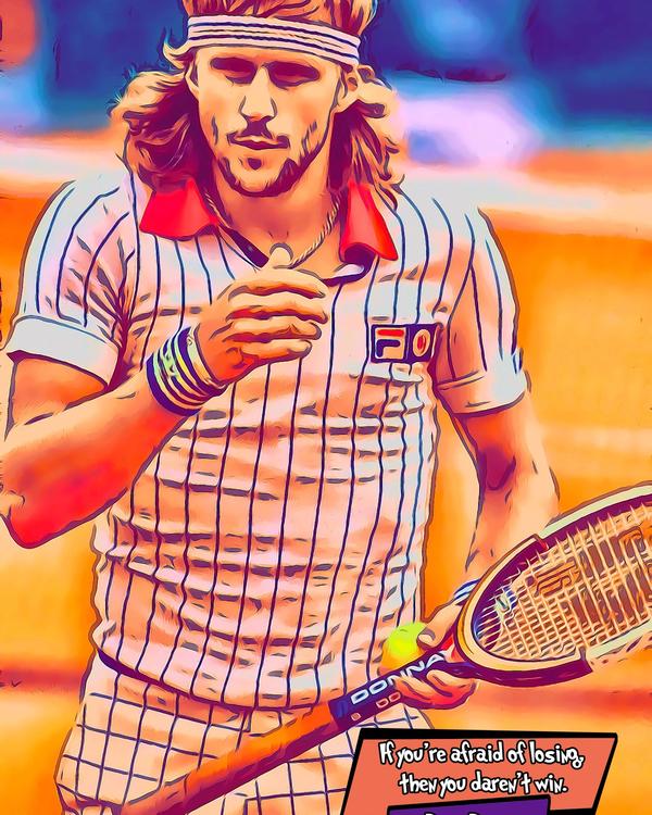 Bjorn Borg — Comic Strip Canvas