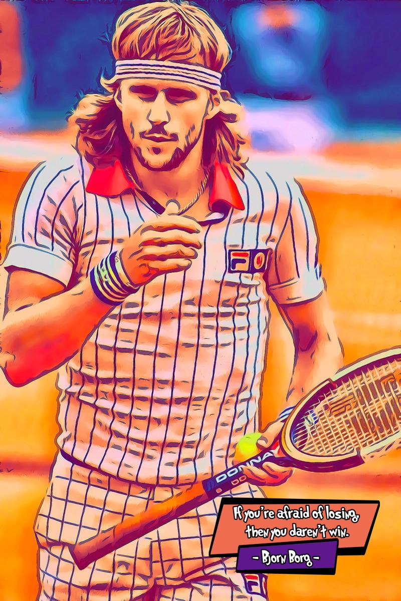 Bjorn Borg — Comic Strip Canvas