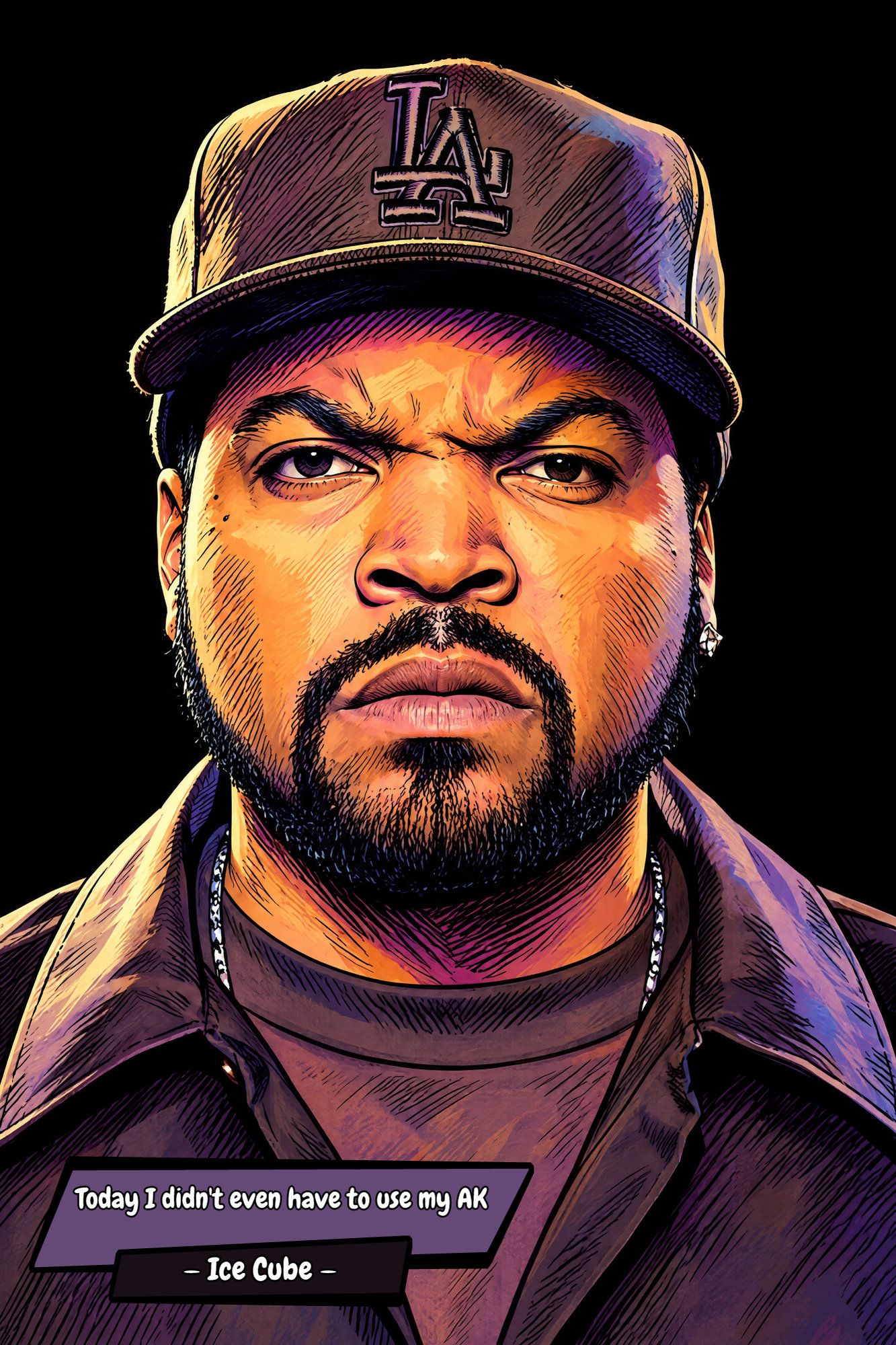 Ice Cube — Comic Strip Canvas