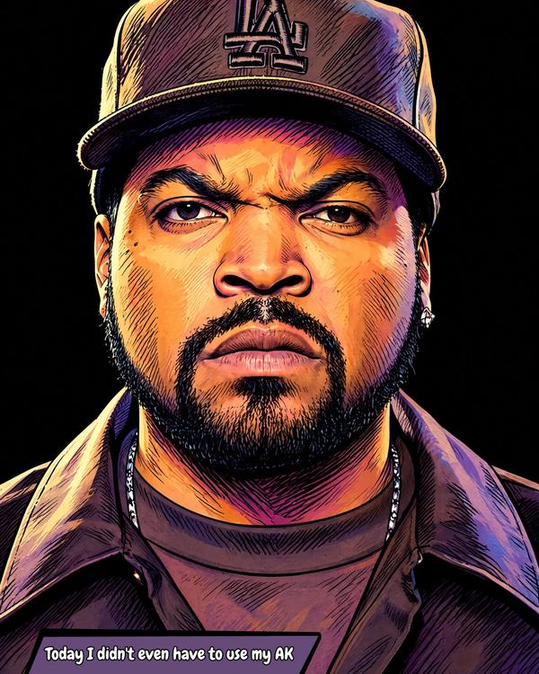 Ice Cube — Comic Strip Canvas