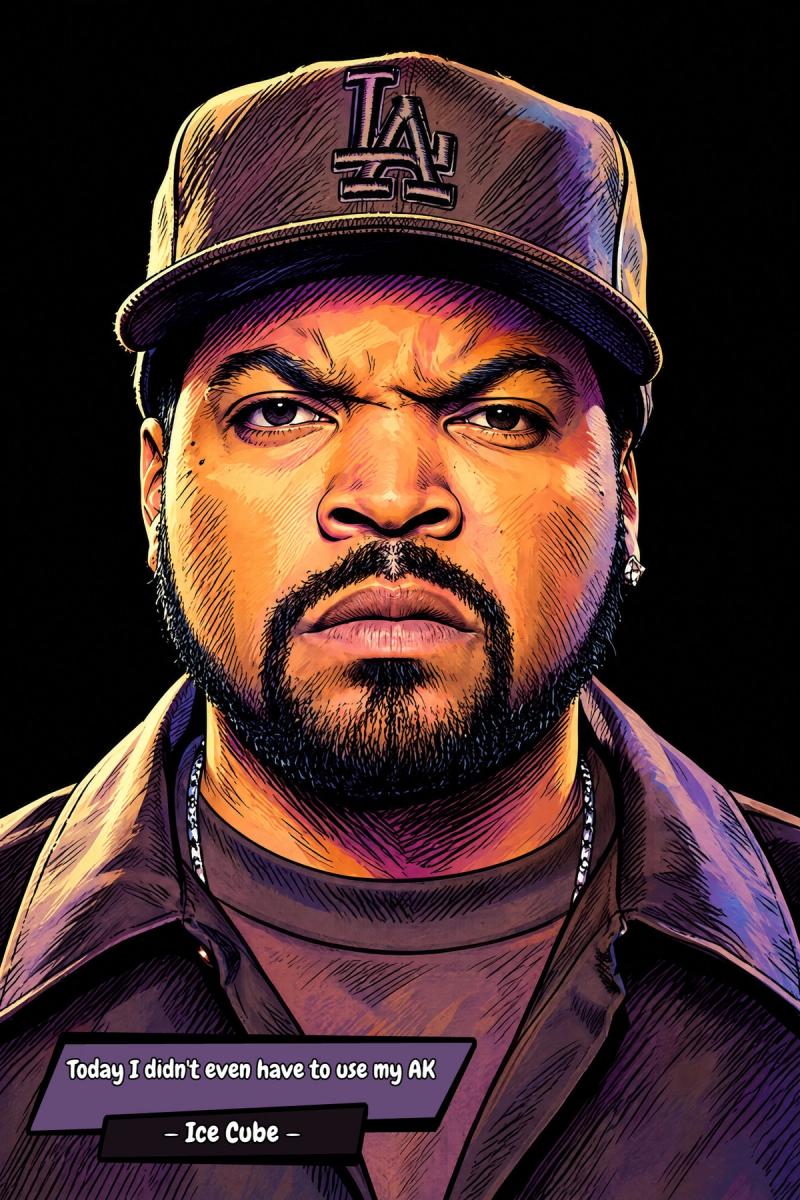 Ice Cube — Comic Strip Canvas