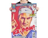 Roger Federer lifestyle mockup — Comic Strip Canvas