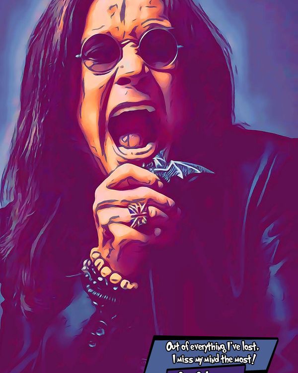 Ozzy Osbourne — Comic Strip Canvas