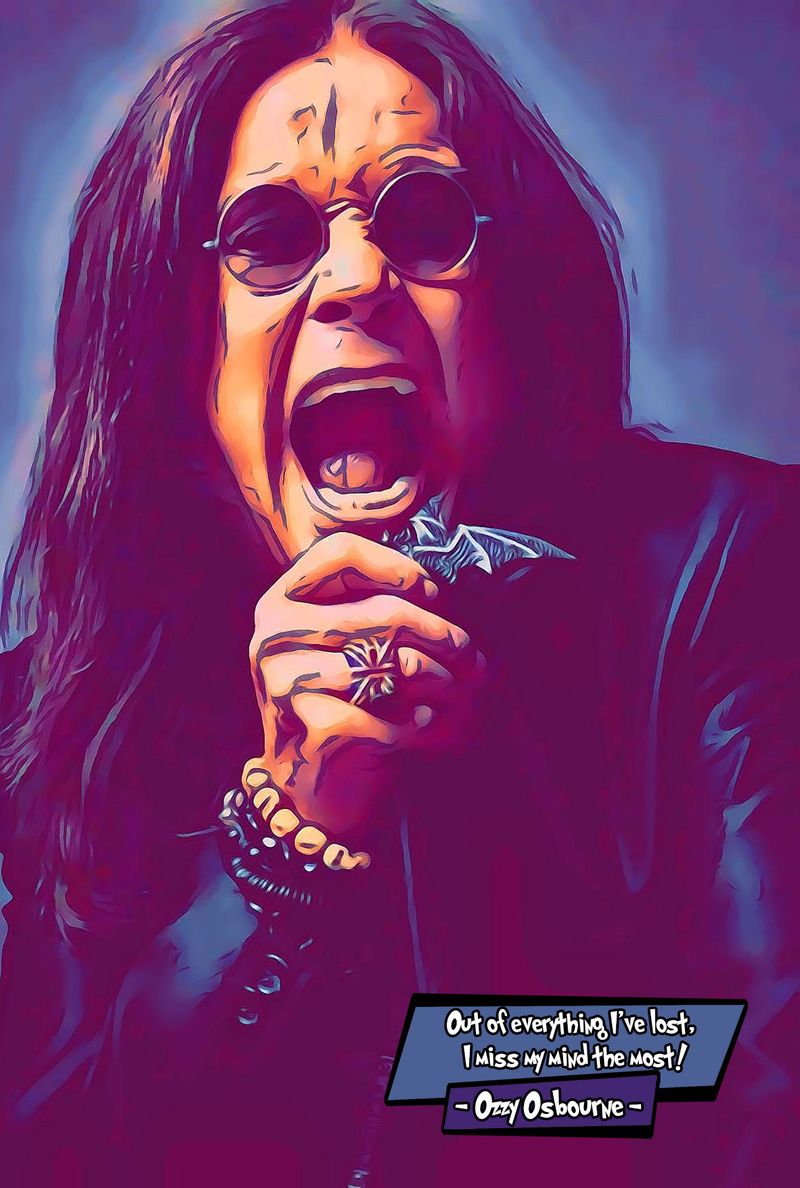 Ozzy Osbourne — Comic Strip Canvas