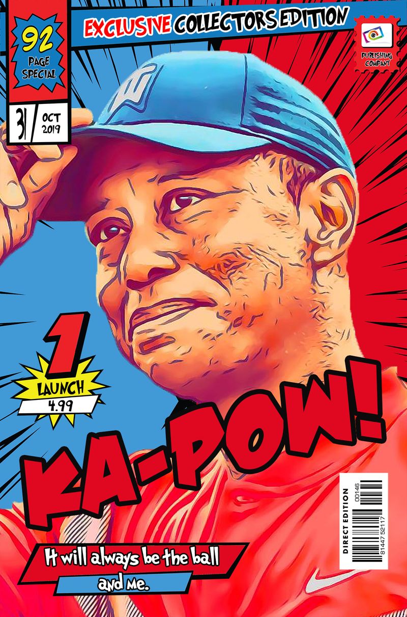 Tiger Woods — Comic Strip Canvas