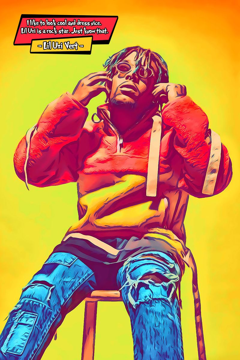 Lil Uzi Vert — Comic Strip Canvas