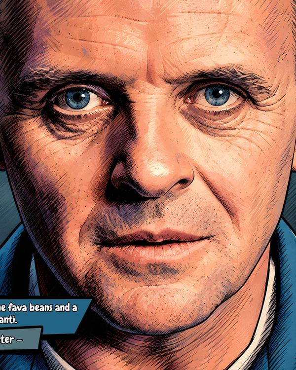 Hannibal Lecter — Comic Strip Canvas