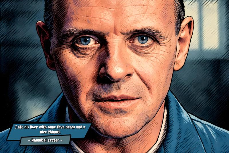 Hannibal Lecter — Comic Strip Canvas