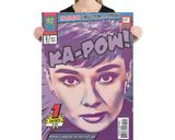 Audrey Hepburn lifestyle mockup — Comic Strip Canvas