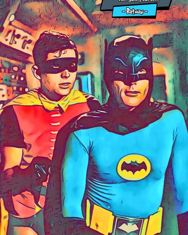 Batman&Robin — Comic Strip Canvas