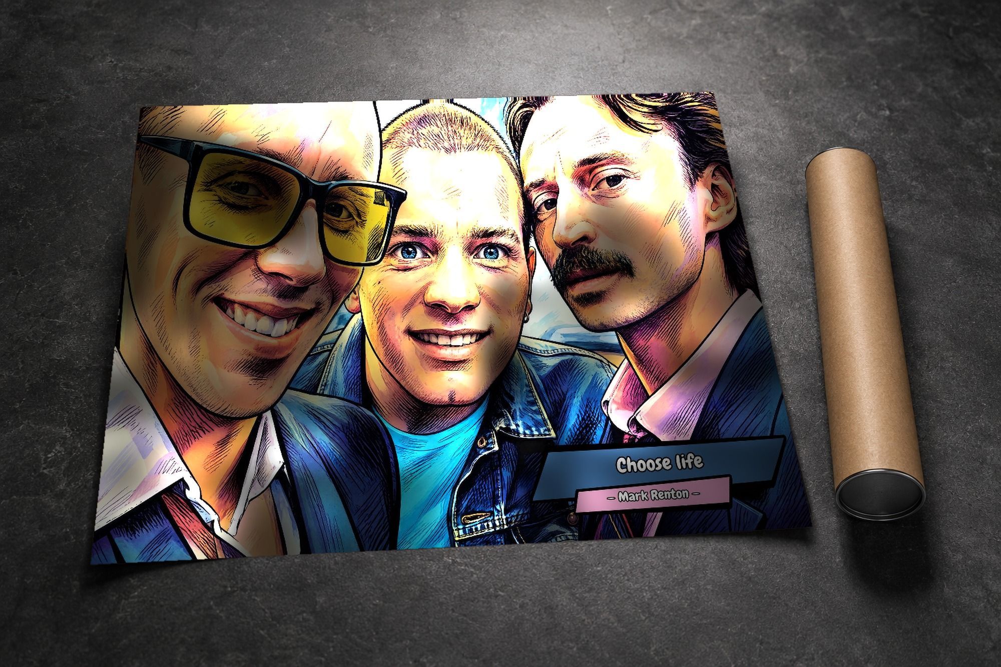 Trainspotting lifestyle mockup — Comic Strip Canvas