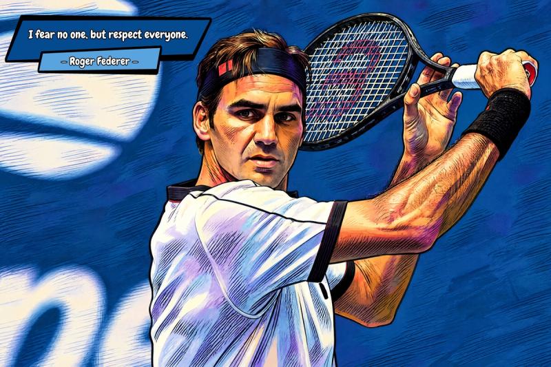 Roger Federer — Comic Strip Canvas