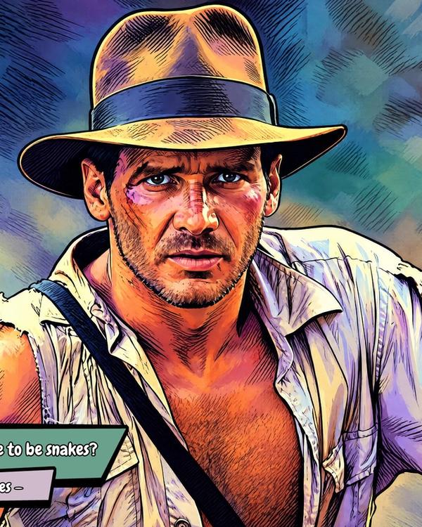 Indiana Jones — Comic Strip Canvas