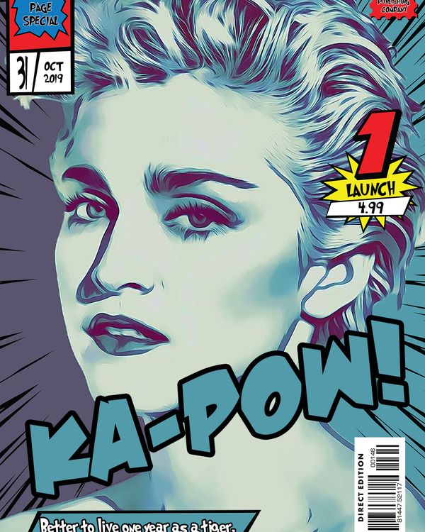 Madonna — Comic Strip Canvas