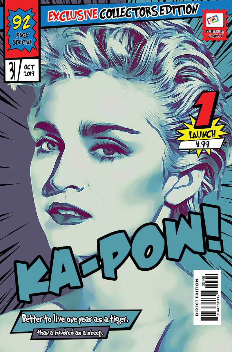 Madonna — Comic Strip Canvas