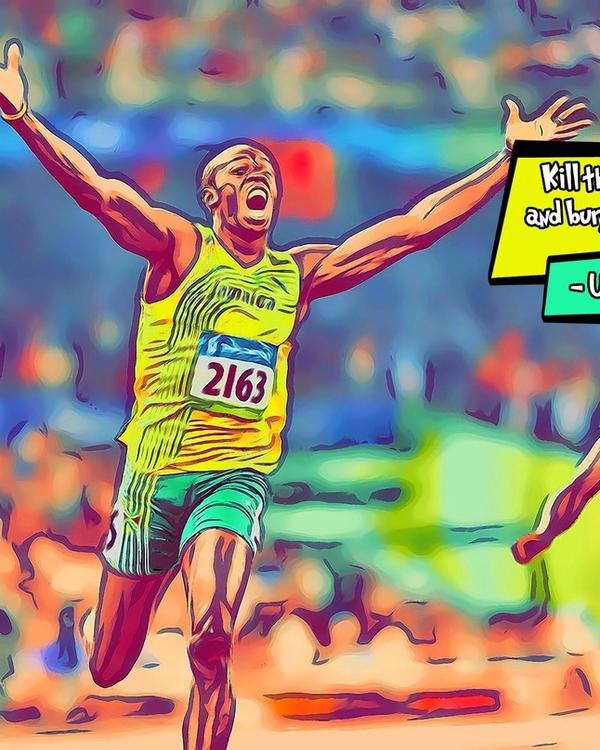 Usain Bolt — Comic Strip Canvas