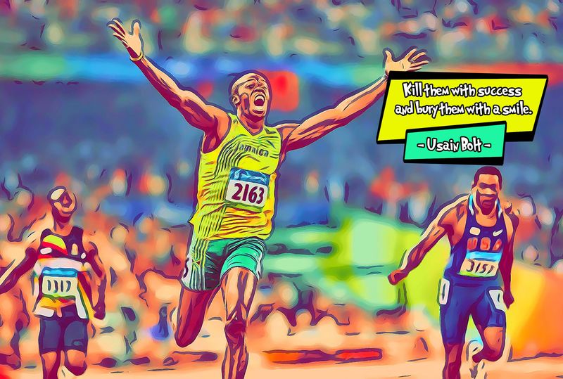 Usain Bolt — Comic Strip Canvas