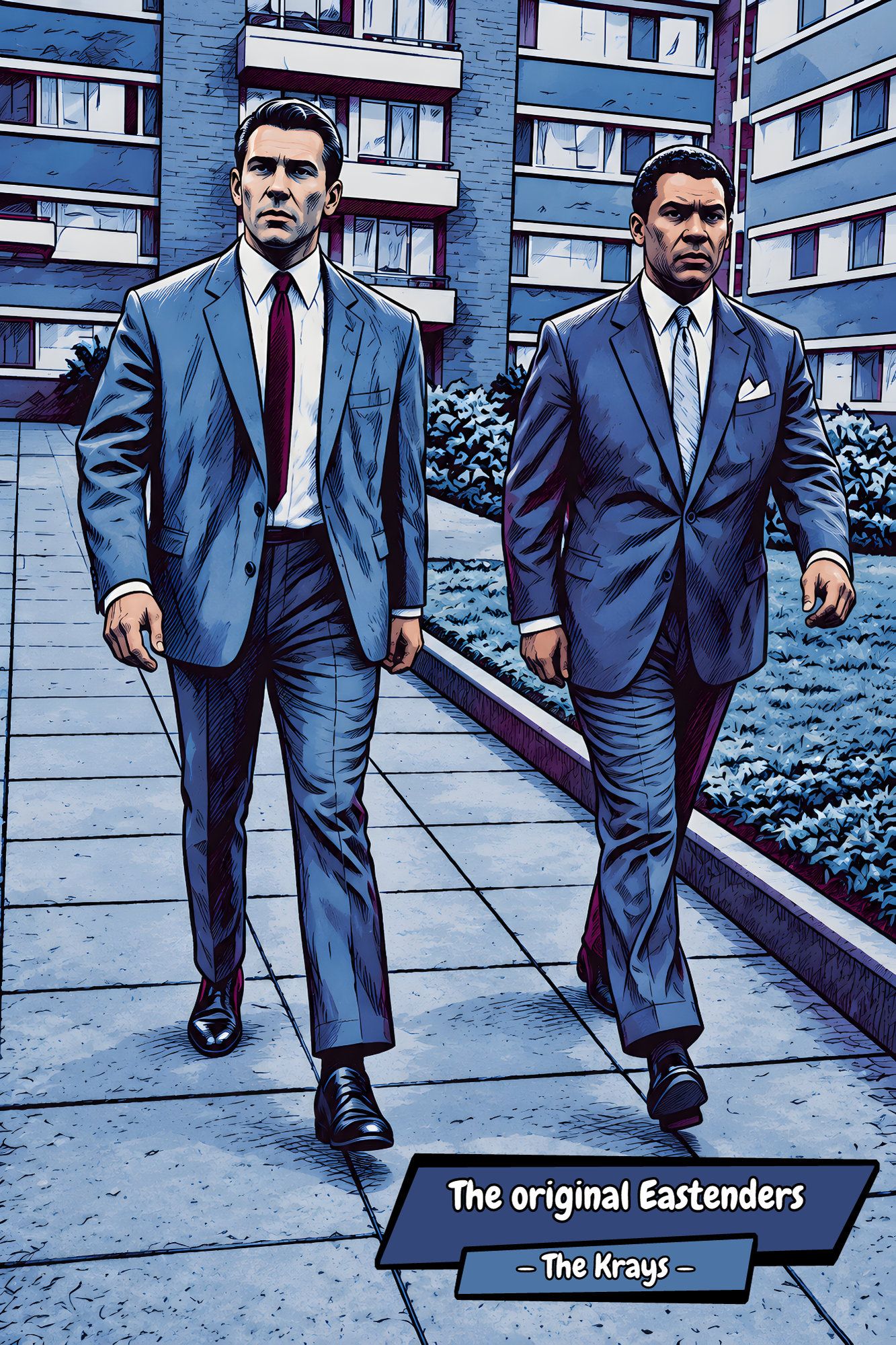 The Krays — Comic Strip Canvas