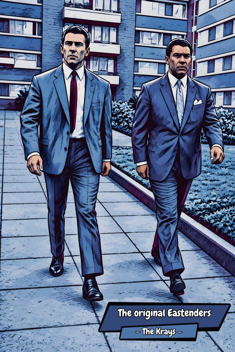 The Krays — Comic Strip Canvas