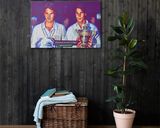 Federer vs Nadal lifestyle mockup — Comic Strip Canvas