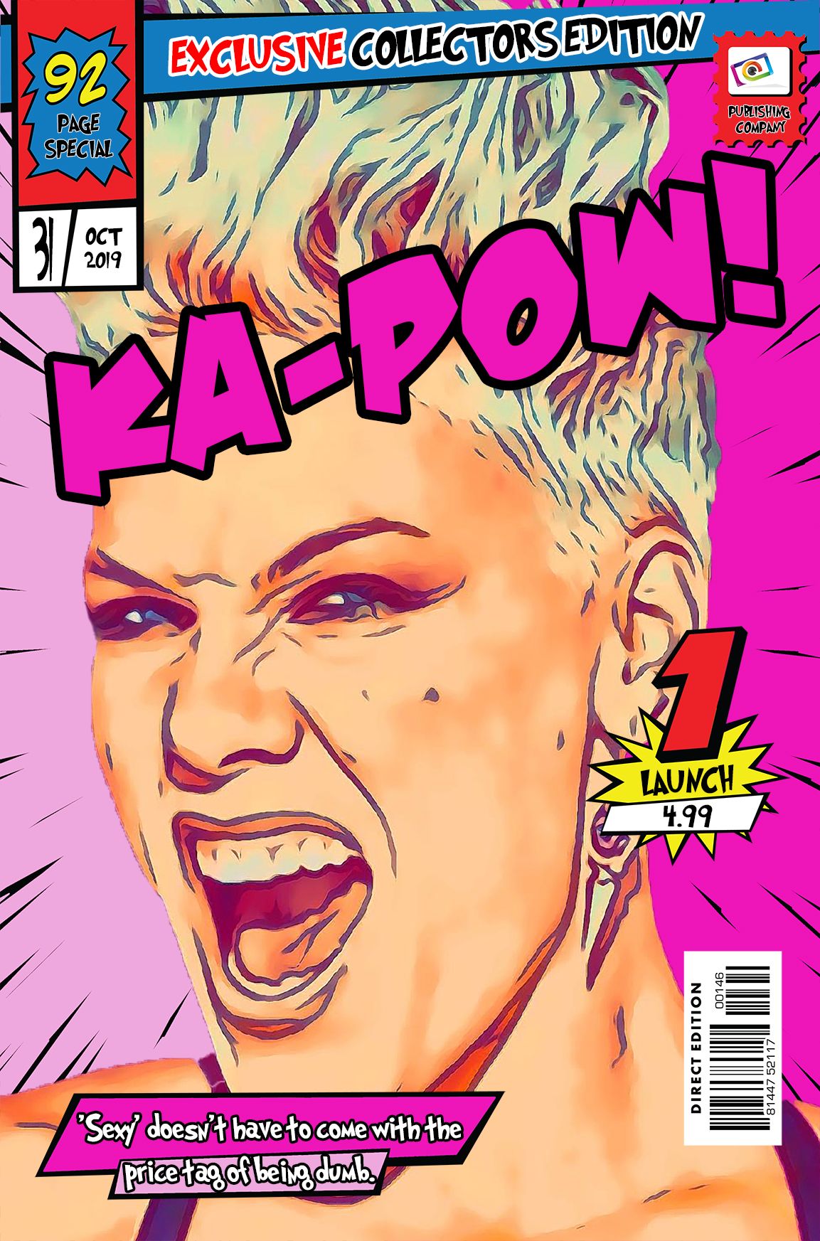 Pink — Comic Strip Canvas