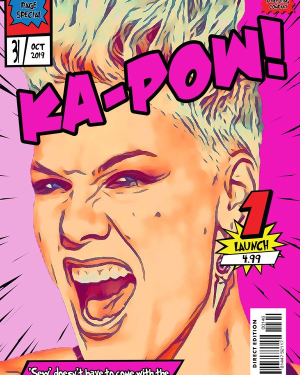 Pink — Comic Strip Canvas