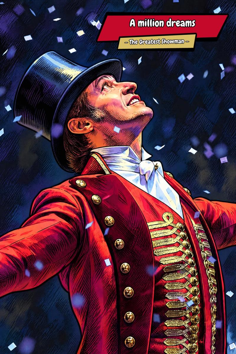 The Greatest Showman — Comic Strip Canvas