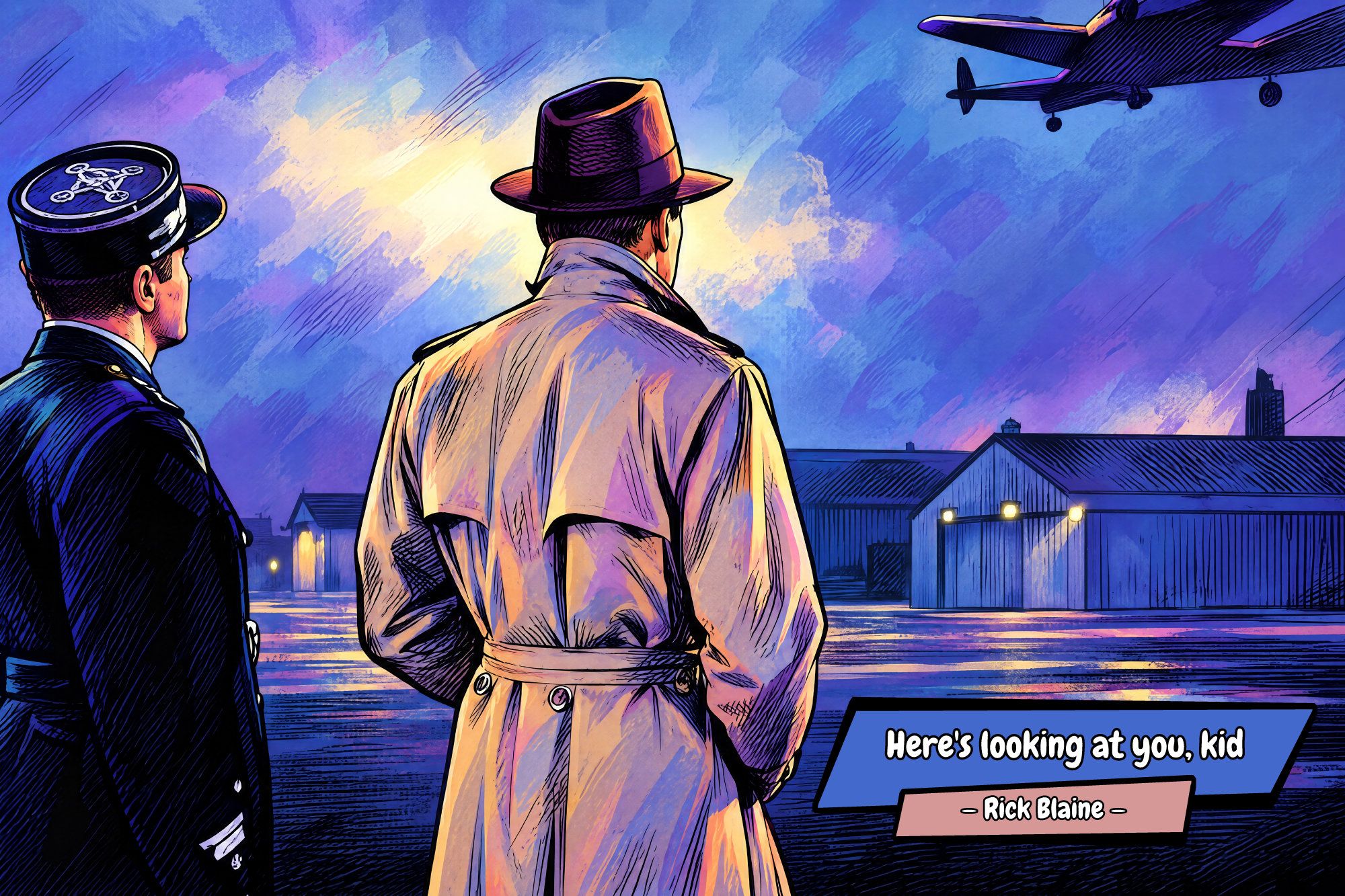 Casablanca — Comic Strip Canvas