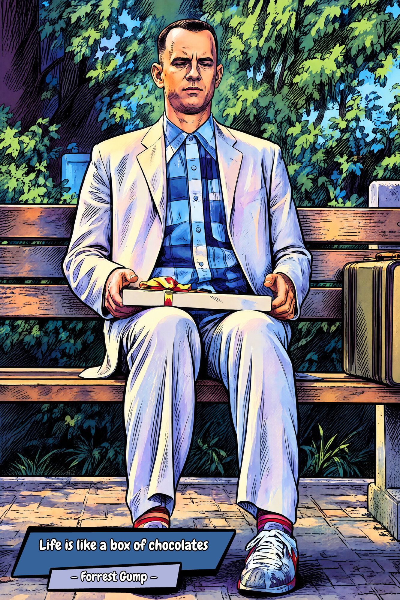 Forrest Gump — Comic Strip Canvas