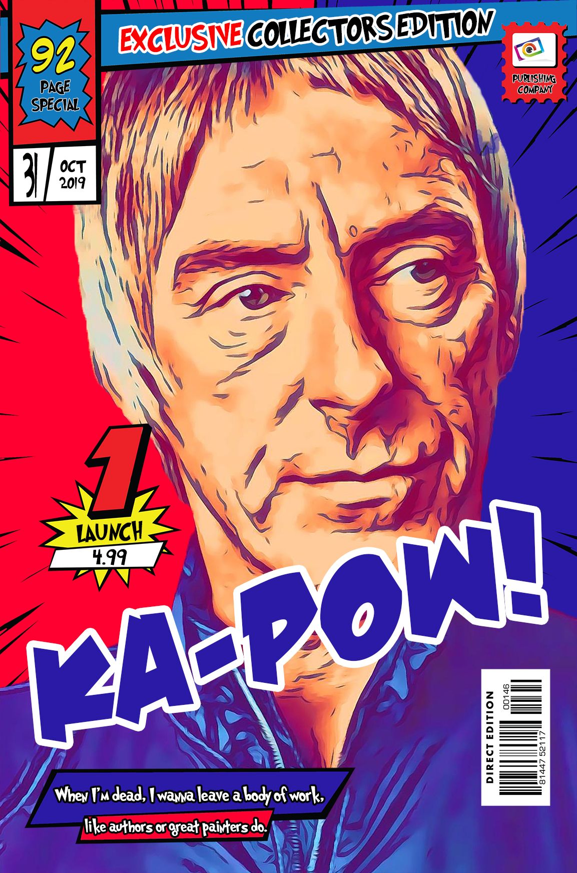 Paul Weller — Comic Strip Canvas