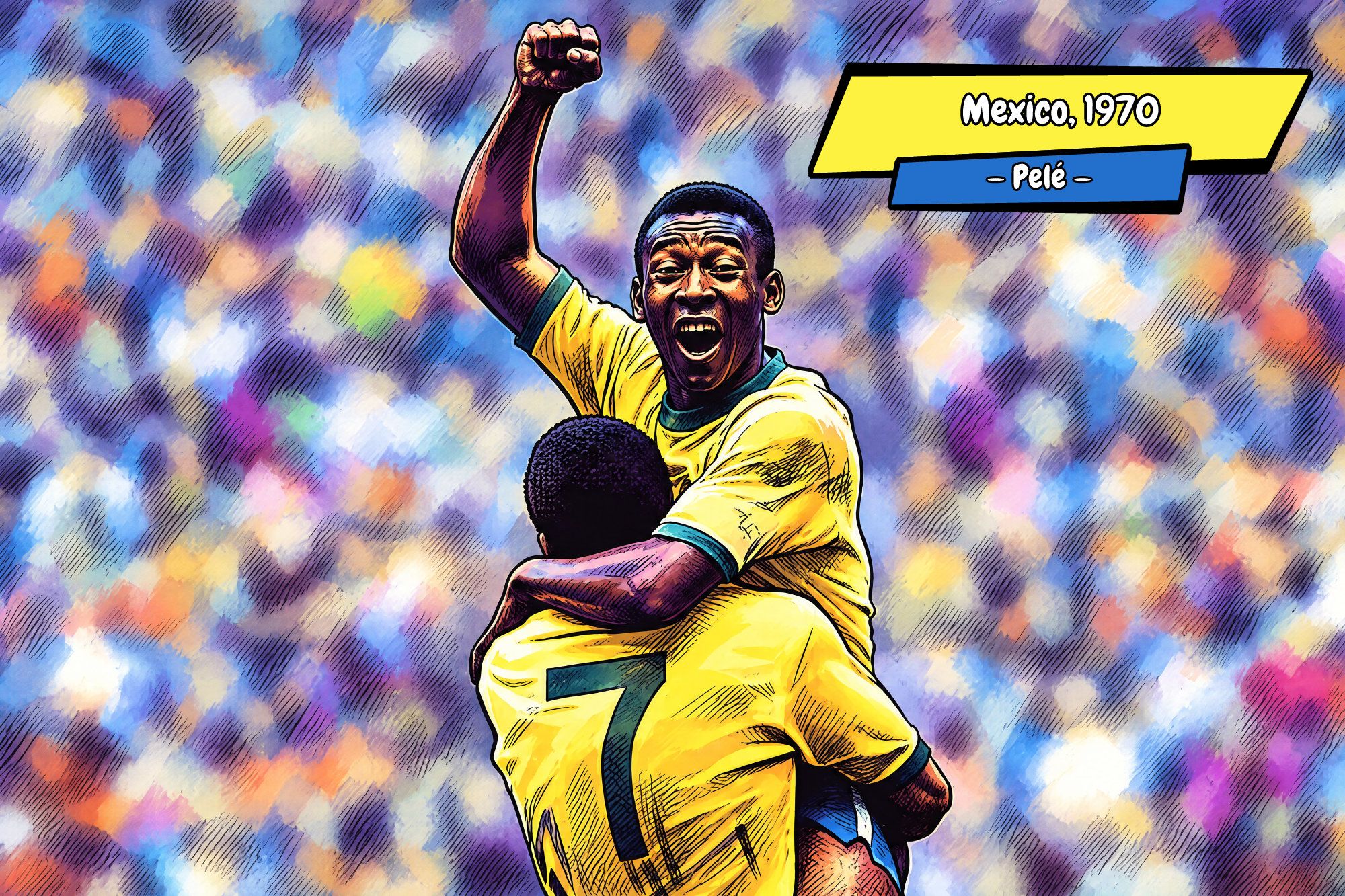 Pele — Comic Strip Canvas