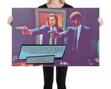 Pulp Fiction lifestyle mockup — Comic Strip Canvas