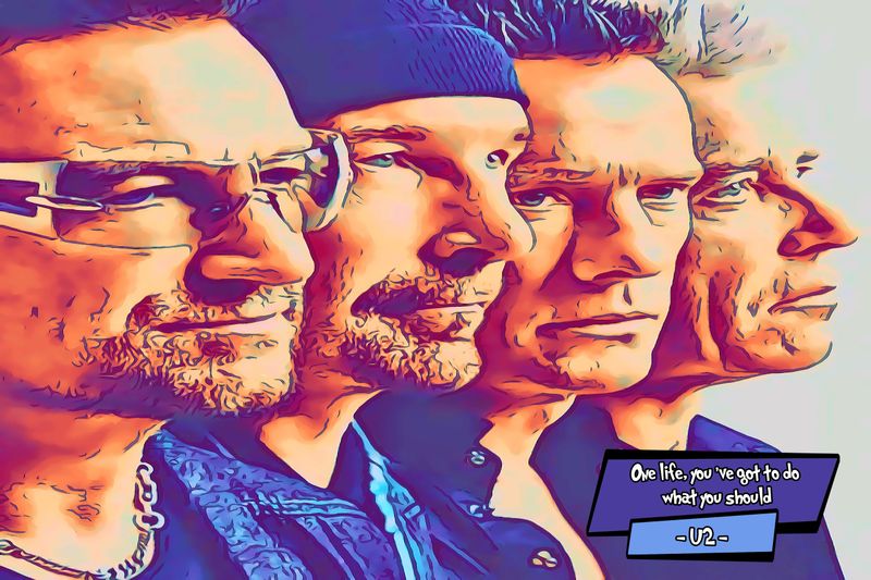 U2 — Comic Strip Canvas
