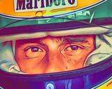Ayrton Senna — Comic Strip Canvas