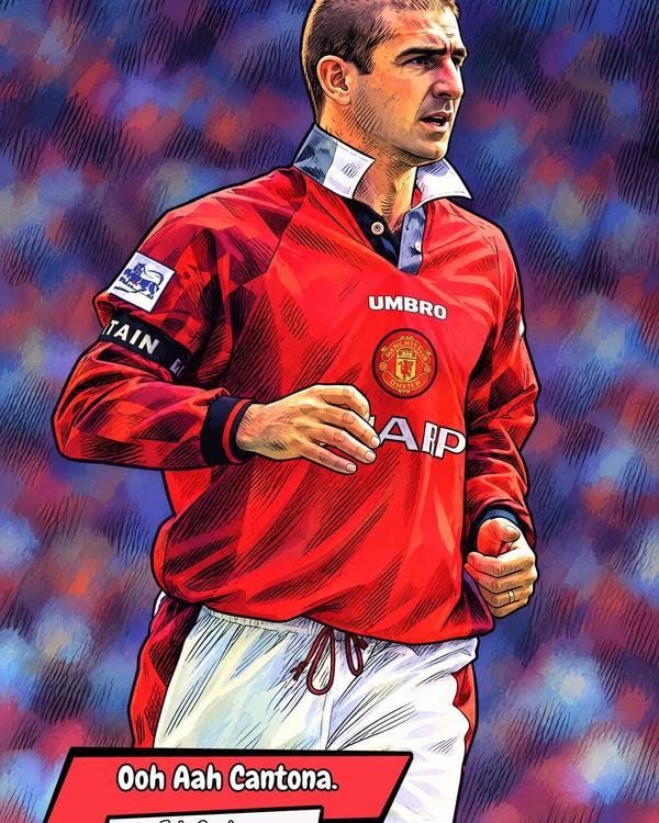 Eric Cantona — Comic Strip Canvas
