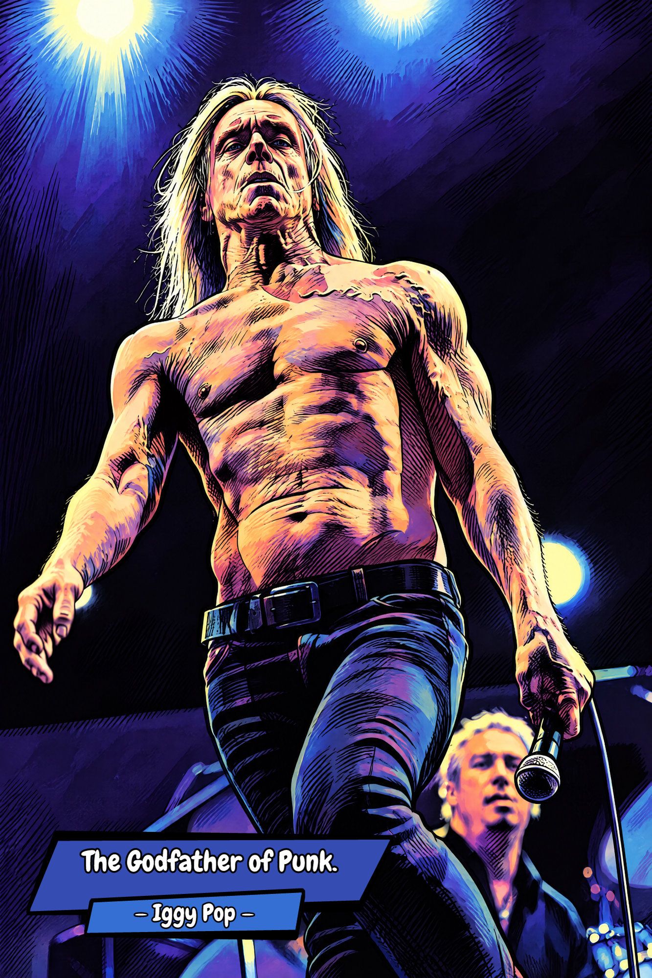 Iggy Pop — Comic Strip Canvas