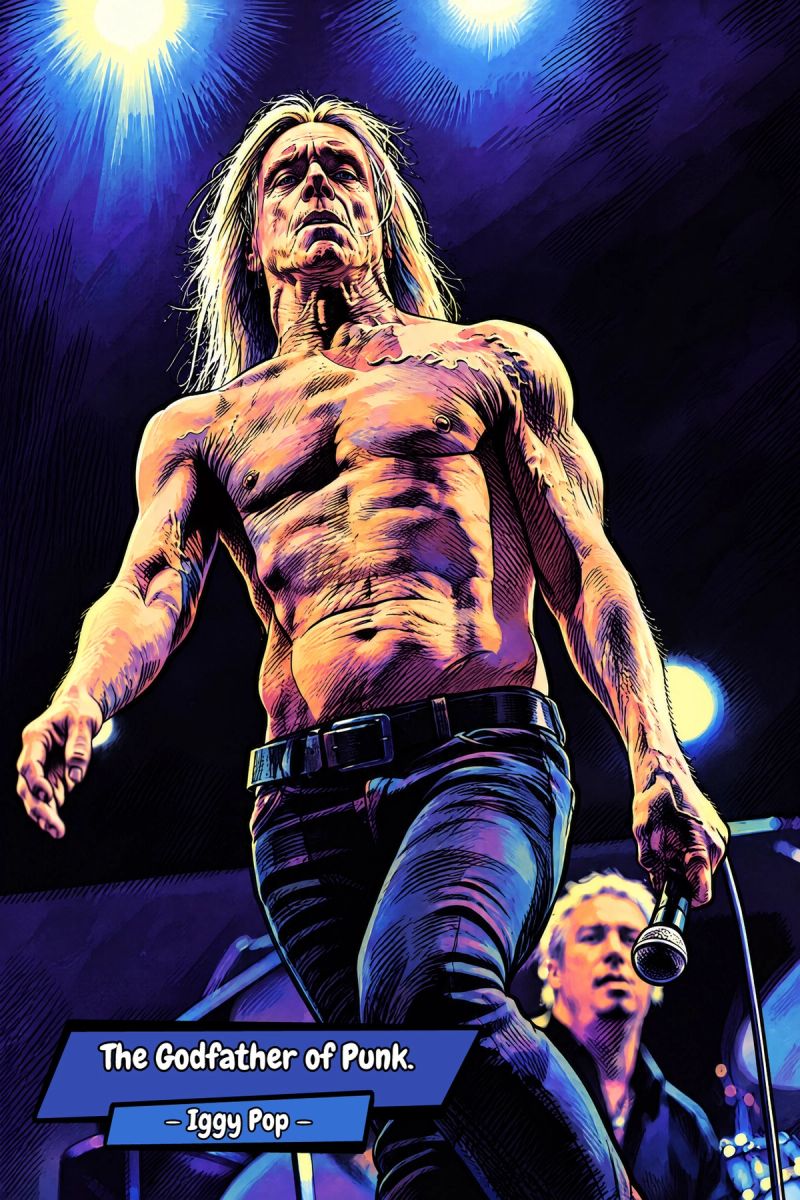 Iggy Pop — Comic Strip Canvas