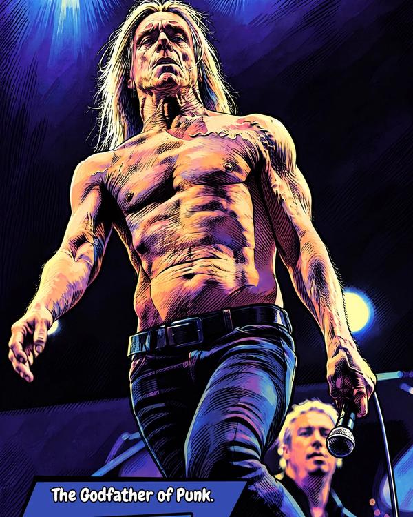 Iggy Pop — Comic Strip Canvas