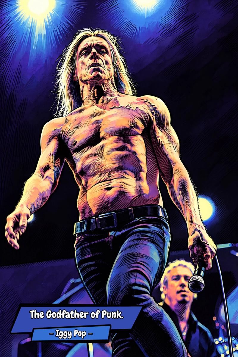 Iggy Pop — Comic Strip Canvas