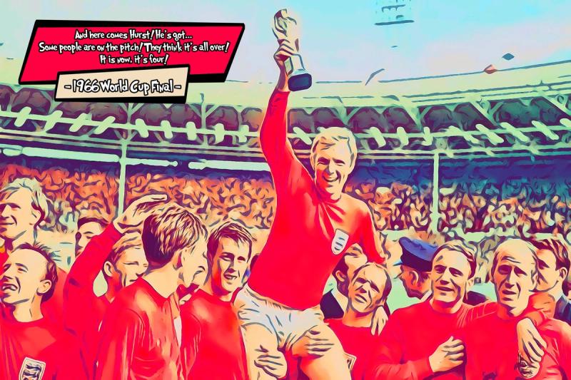 England World Cup 1966 — Comic Strip Canvas