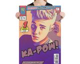 Justin Bieber lifestyle mockup — Comic Strip Canvas
