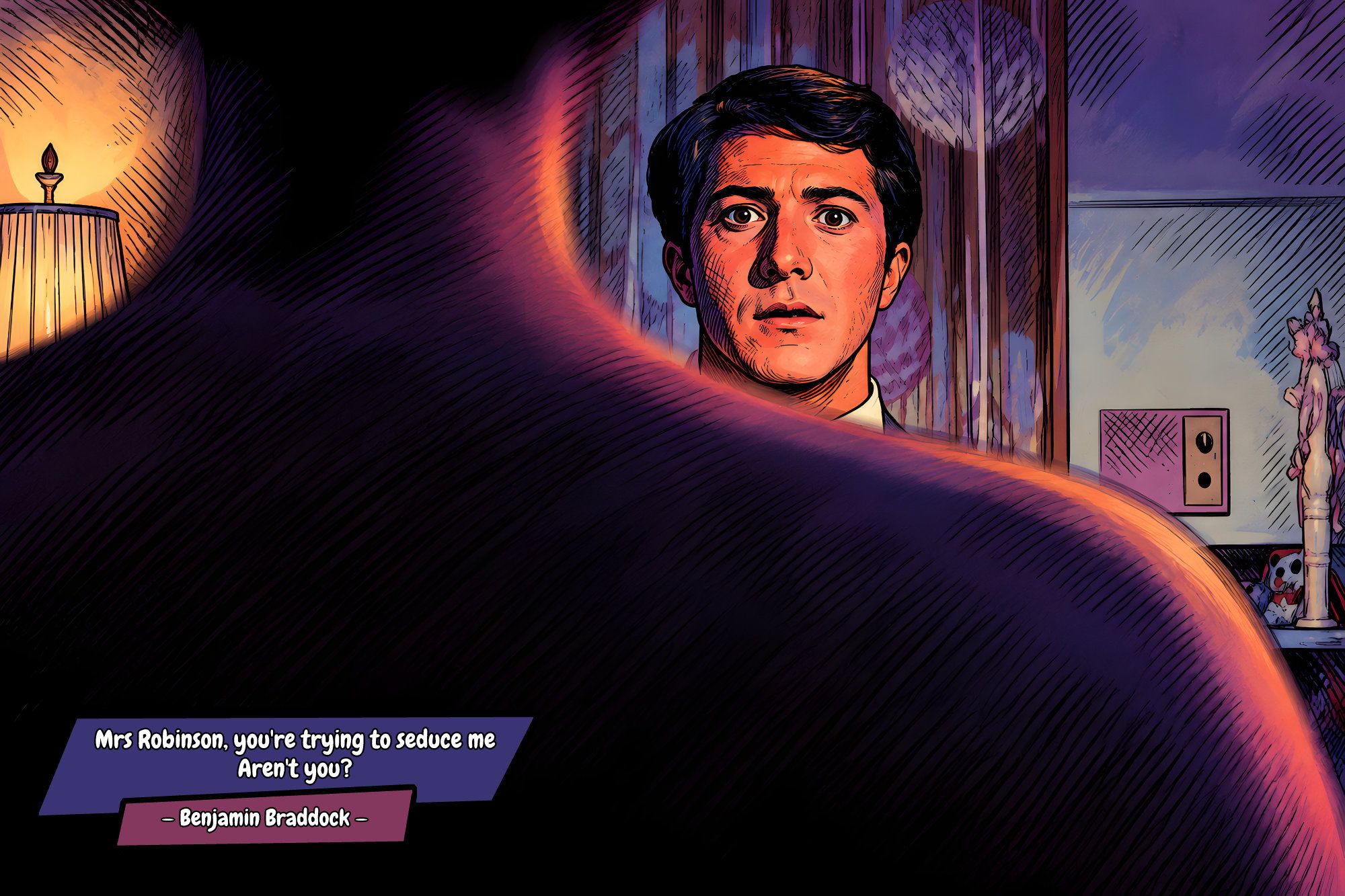 The Graduate — Comic Strip Canvas
