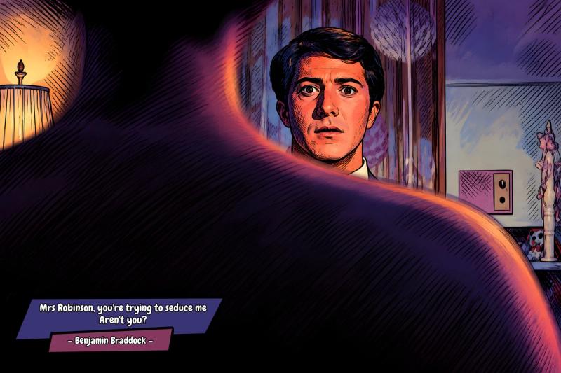 The Graduate — Comic Strip Canvas